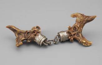 Pair of Amulets, Connected by a Chain, with Antlers of Young Roebuck