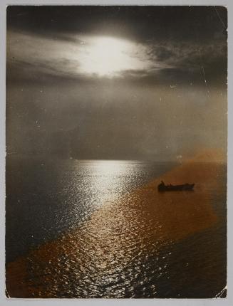 Moonlight on a lagoon near Venice, Italy.